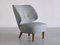 Linen and Elm Easy Chair by Sven Staaf from Almgren & Staaf, 1953, Image 1