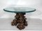 Vintage Italian Wood and Glass Coffee Table, 1970s 1