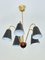 5-Arm Chandelier in Striped Glass and Brass attributed to Nils Landberg for Orrefors, 1940s, Image 11