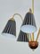 5-Arm Chandelier in Striped Glass and Brass attributed to Nils Landberg for Orrefors, 1940s 6