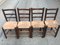 Rustic Chairs with Straw Seats, 1950, Set of 4, Image 2