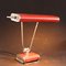 Lámpara de mesa francesa Art Déco de cromo rojo de Eileen Gray para Jumo, años 40, Imagen 3