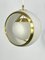 Italian Pendant in Gilded Aluminum and Opaline from Stilux Milano, 1960s 9