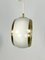 Italian Pendant in Gilded Aluminum and Opaline from Stilux Milano, 1960s 7