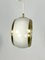 Italian Pendant in Gilded Aluminum and Opaline from Stilux Milano, 1960s, Image 7