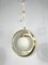 Italian Pendant in Gilded Aluminum and Opaline from Stilux Milano, 1960s, Image 1