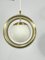 Italian Pendant in Gilded Aluminum and Opaline from Stilux Milano, 1960s, Image 8