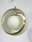Italian Pendant in Gilded Aluminum and Opaline from Stilux Milano, 1960s 3