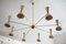 Mid-Century Large Brass Chandelier, 1950s, Image 12