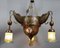 Lámpara colgante de Oriente Medio antigua de latón, Imagen 6