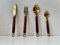 Danish Modern Brass and Teak Cutlery Dinner Set for 12 by Carl Cohr, 1960s, Set of 50 2