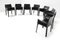 Black Leather Cab 413 Armchairs by Mario Bellini for Cassina, Italy, Set of 8 2