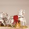 Rococo Style Porcelain Figural Group on Carriage from Volkstedt Dresden, 1800s 2
