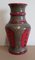 Vintage Ceramic Vase with Glaze in Red Brown and Black, 1970s 1