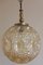Kugelförmige Vintage Deckenlampe aus getöntem Reliefglas, 1979 3