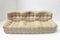 Vintage Leather Kashima Sofa in Cream Leather by Michel Ducaroy for Ligne Roset, 1980s 1