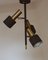 Vintage Ceiling Lamp with Brown Metal Frame, 1980s 2