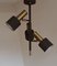 Vintage Ceiling Lamp with Brown Metal Frame, 1980s 1