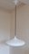 Plafonnier Ufo Vintage en Plastique Blanc avec Câble en Tissu Noir de Phillips, 1990s 1