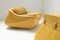 Vintage Carrera Lounge Chair & Sofa in Yellow Leather by Gionathan De Pas, Donato Derbino & Paolo Lomazzi for BBB Bonancina, Italy, Set of 2, Image 14