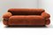 Vintage Sesann Sofas in Orange Fabric by Gianfranco Frattini for Cassina, Set of 2 8