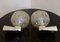 Vintage Wall Lights with Golden Plastic Mounting, 1970s, Set of 2, Image 2