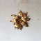 Hollywood Regency style Floral Golden Ceiling or Wall Lamp, 1960s, Image 3