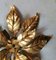 Goldene florale Decken- oder Wandlampe im Hollywood Regency Stil, 1960er 5