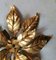 Hollywood Regency style Floral Golden Ceiling or Wall Lamp, 1960s 5