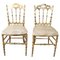 Antique Gilded Wood Chairs from Chiavari, Set of 2, Image 1