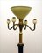 Lámpara de pie de caoba y latón, años 50, Imagen 7