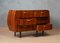 Italian Commode in Pearwood Veneer and Glass, 1950s 9