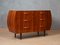 Italian Commode in Pearwood Veneer and Glass, 1950s 10
