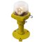 Airport Runway Sconce Floor Light in Yellow Metal and Glass 1