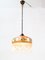 Art Nouveau Patinated Brass Pendant Lamp with Original Hand-Painted Shade, 1900s 2