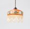 Lampada a sospensione Art Nouveau in ottone patinato con paralume originale dipinto a mano, inizio XX secolo, Immagine 5