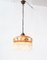 Art Nouveau Patinated Brass Pendant Lamp with Original Hand-Painted Shade, 1900s 4