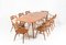 Grande Table Extensible 444 et Chaises de Salle à Manger Windsor 493 par Lucian Ercolani pour Ercol, 1960s, Set de 9 1