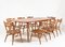 Large 444 Extending Table and Windsor 493 Dining Chairs by Lucian Ercolani for Ercol, 1960s, Set of 9 2