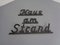 Cast Iron House Am Beach Lettering, Germany, 1960s, Set of 3 1