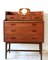 Mid-Century Curvy Dressing Table in Teak with Pull Out Mirror 1