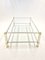 Rectagular Gold & Silver Glass and Aluminium Coffee Table by Pierre Vandel, Paris 2