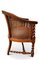 Antique Barley Twist Library Armchair with Brown Leather Upholstered Seat, 1800s, Image 4