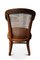 Antique Barley Twist Library Armchair with Brown Leather Upholstered Seat, 1800s 3