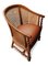 Antique Barley Twist Library Armchair with Brown Leather Upholstered Seat, 1800s 2