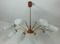 Mid-Century German Eight-Armed Sputnik Spider Ceiling Lamp from Hustadt Leuchten, 1950s 1