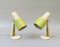 Lampade da tavolo piccole in ottone beige e verde, anni '60, set di 2, Immagine 7