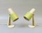 Petites Lampes de Bureau en Laiton Beige et Vert, 1960s, Set de 2 7