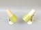 Small Table Lights in Beige & Green Brass, 1960s, Set of 2 3
