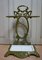 Antique French Art Nouveau Umbrella Stick Stand in Green Enamel, 1890s 12